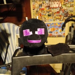 Black and Purple Stuffed Dragon Toy